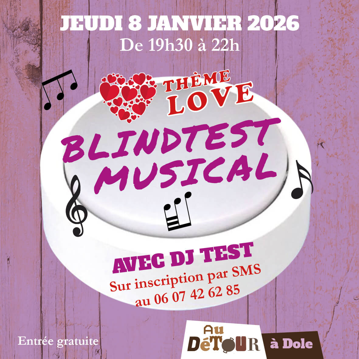 Soirée Blindtest musical au bar Au Détour à Dole