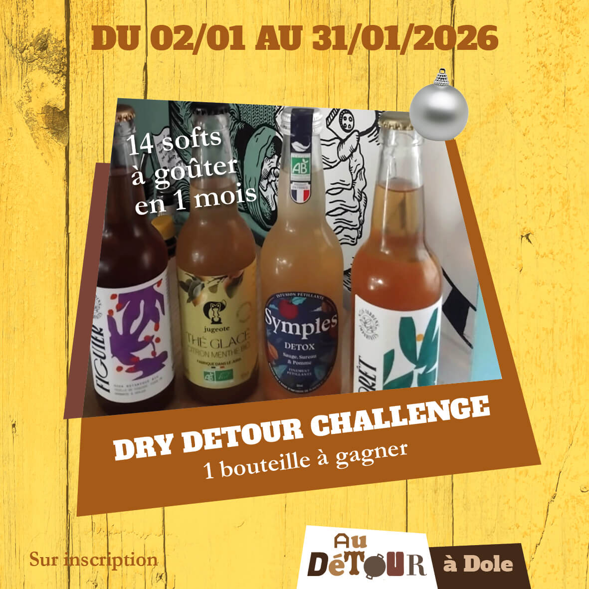 DRY DETOUR CHALLENGE Dégustation de softs Au Détour à Dole